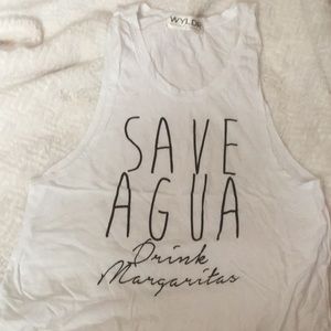 Save Agua Drink Margaritas Tank